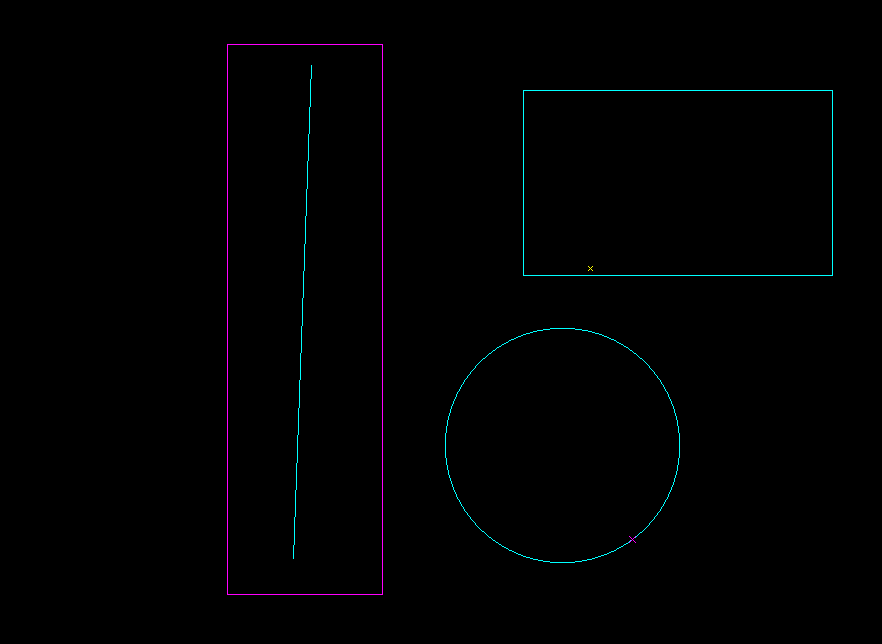 CADCityで、スタイルを変更したい線を枠で選択しているところの画面
