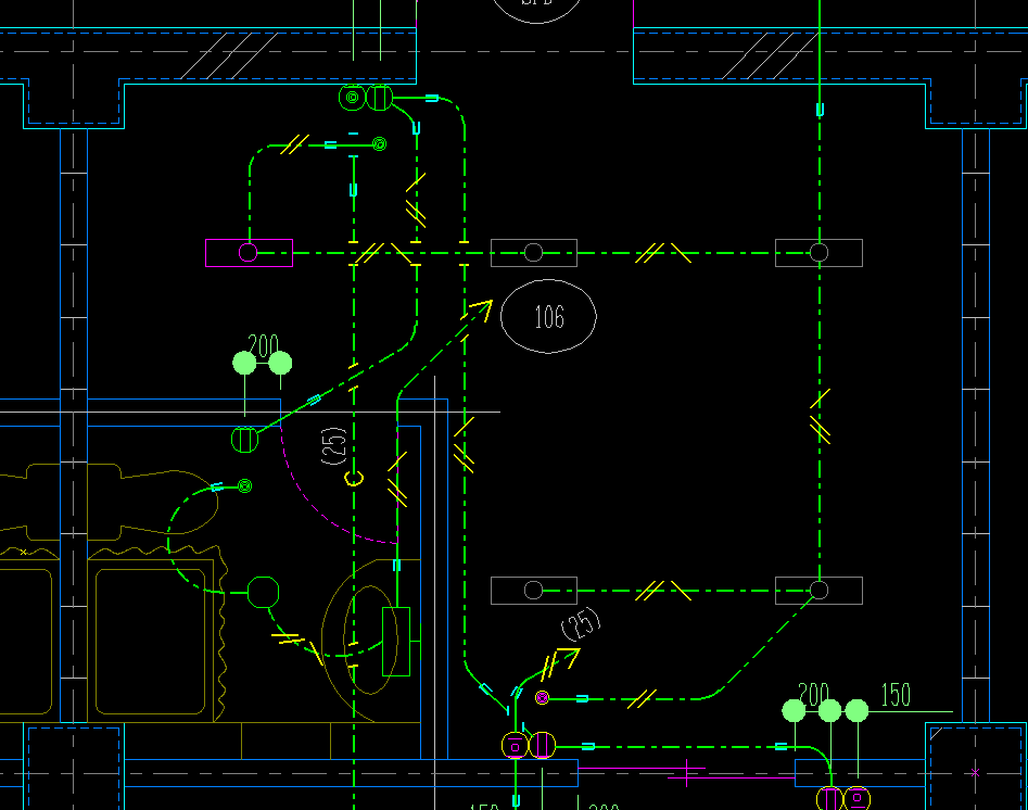 CADCityの「LP情報付加」で、図面のシンボルに情報を付加している場面の画像