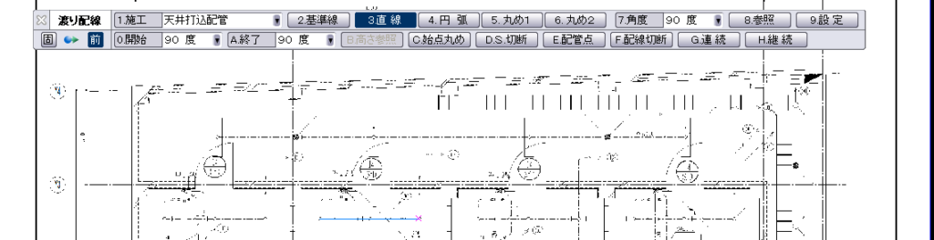 CADCityで、PDF図面を別のレイヤーに移動し描きやすくなっているのを示す図