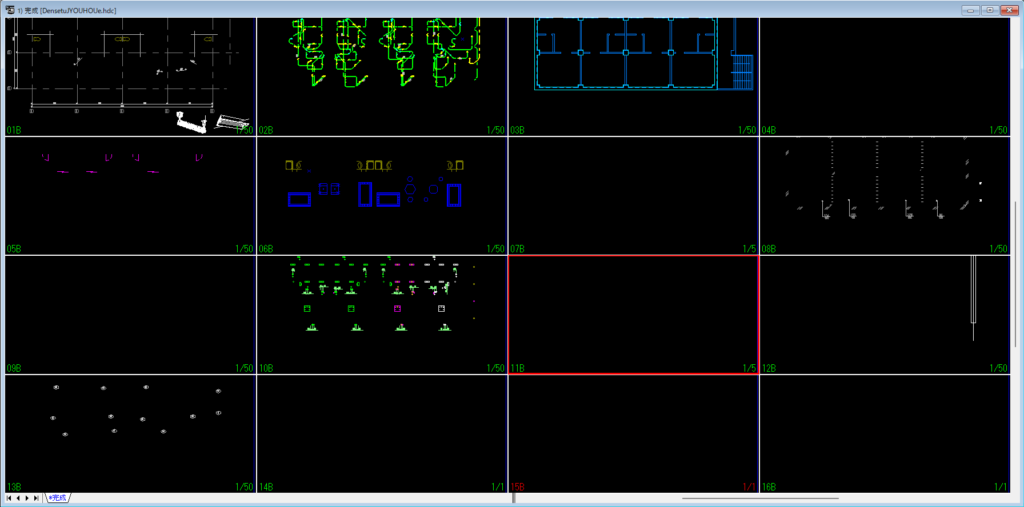 CADCityでレイヤーを分解し、どれがメインの図かを確認している場面の画像