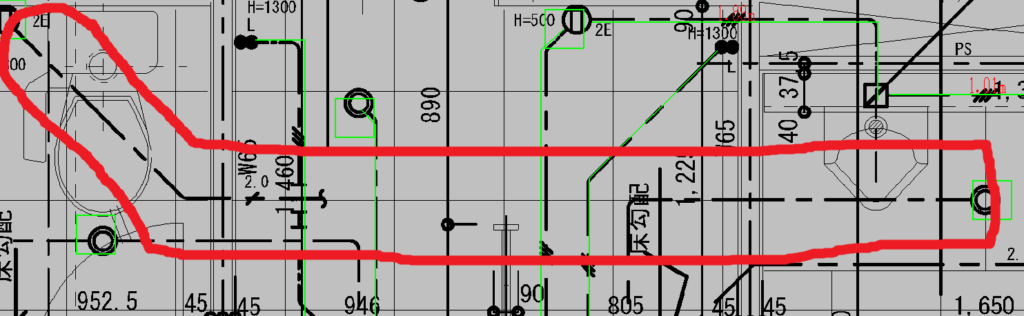 究極のhiroiの付加情報の単独消去モードで、クリックした部分が消去されている状態の画面