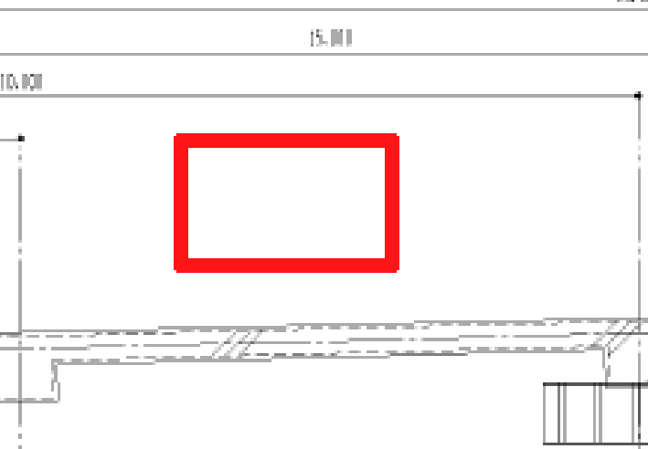 CADCityのRastyリンクで、四角コマンドによって四角形がPDF(画像データ)に作図された状態の画面